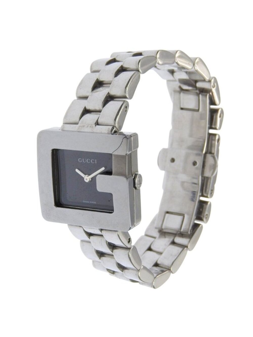 Gucci Stainless Steel Quartz Analog Display Black Dial Watch - Picture 2 of 8